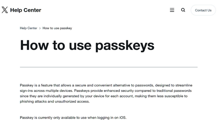 灞桥苹果维修店铺分享iOS用户如何通过通行密钥(Passkey)登录 